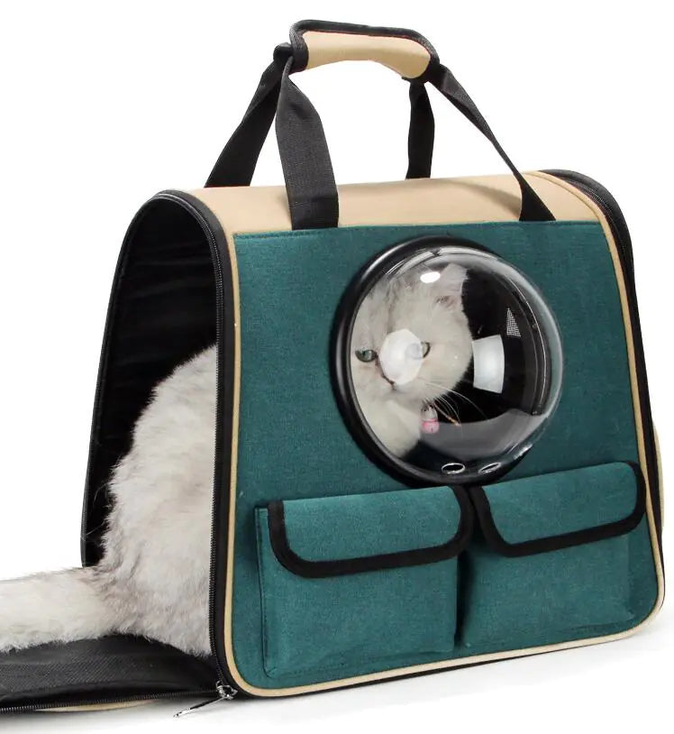 Space Pet Backpack – EVA Shell Travel Carrier with Acrylic Dome Window