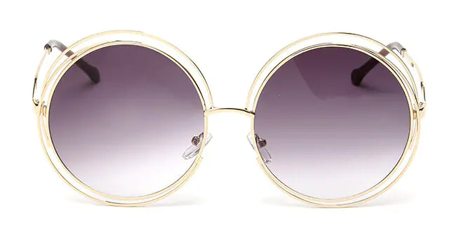 Unisex Double-Circle Metal Frame Sunglasses – Lightweight UV400 Shades with 99% VLT (7 Color Options)