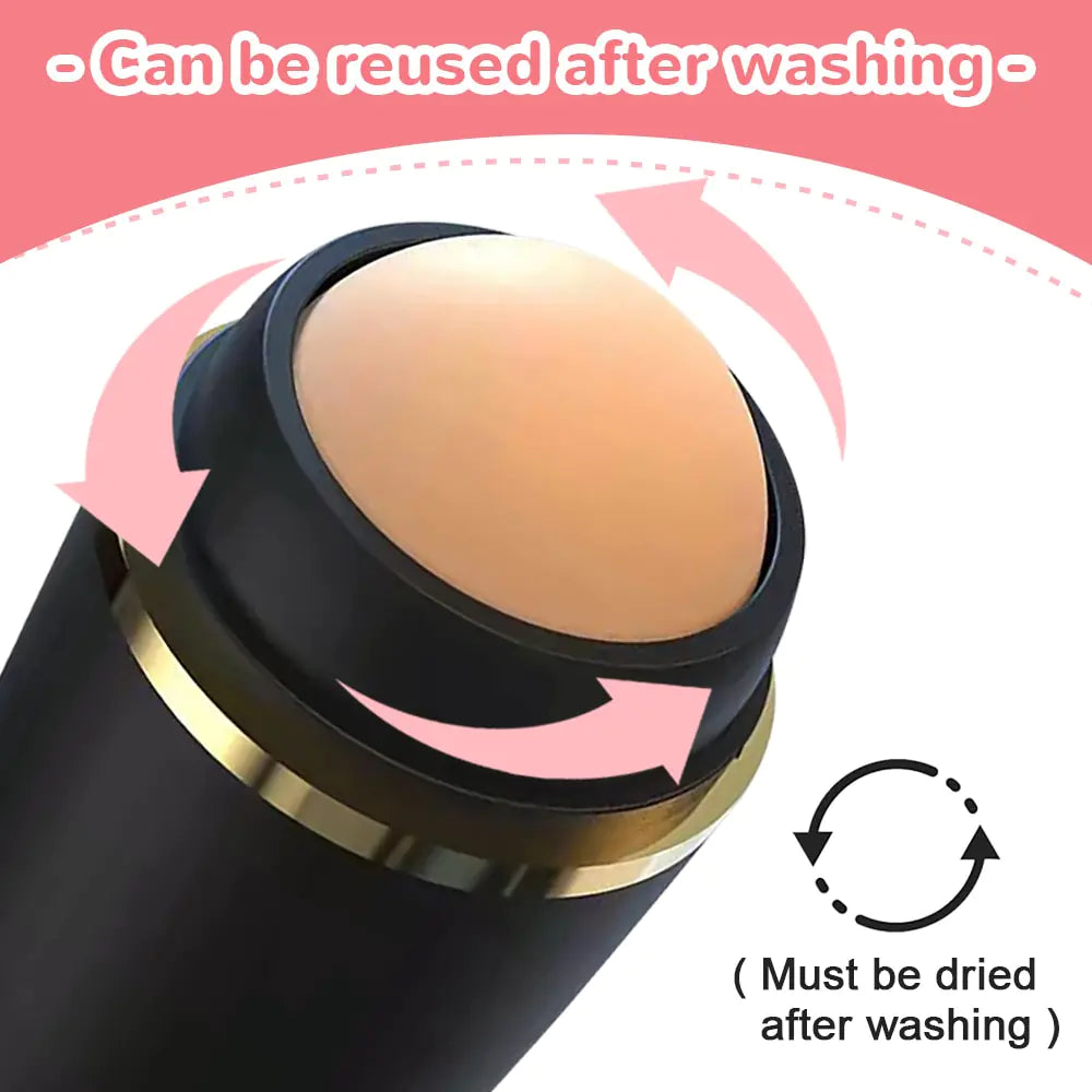 Volcanic Face Oil Absorption Roller – Natural Matte Finish, Anytime, Anywhere