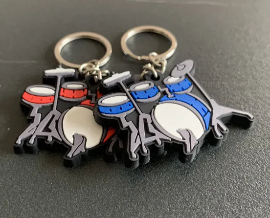 Silicone Guitar Keychain Pendant