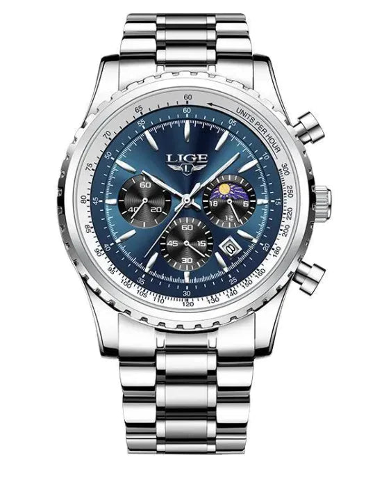 Lunar Elite Men’s Multifunction Quartz Watch: Where Elegance Meets Functionality