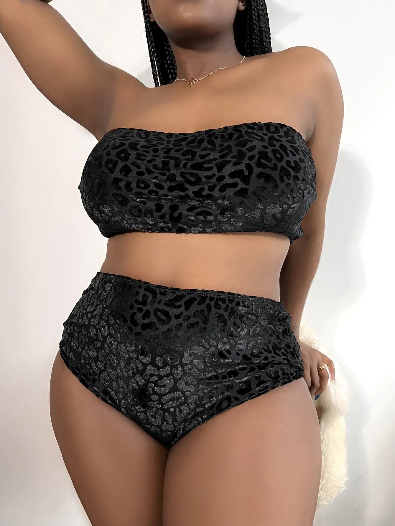 High-Waisted Two-Piece Bikini Set – Plus Size Swimwear in Vibrant Colors (0XL–4XL)