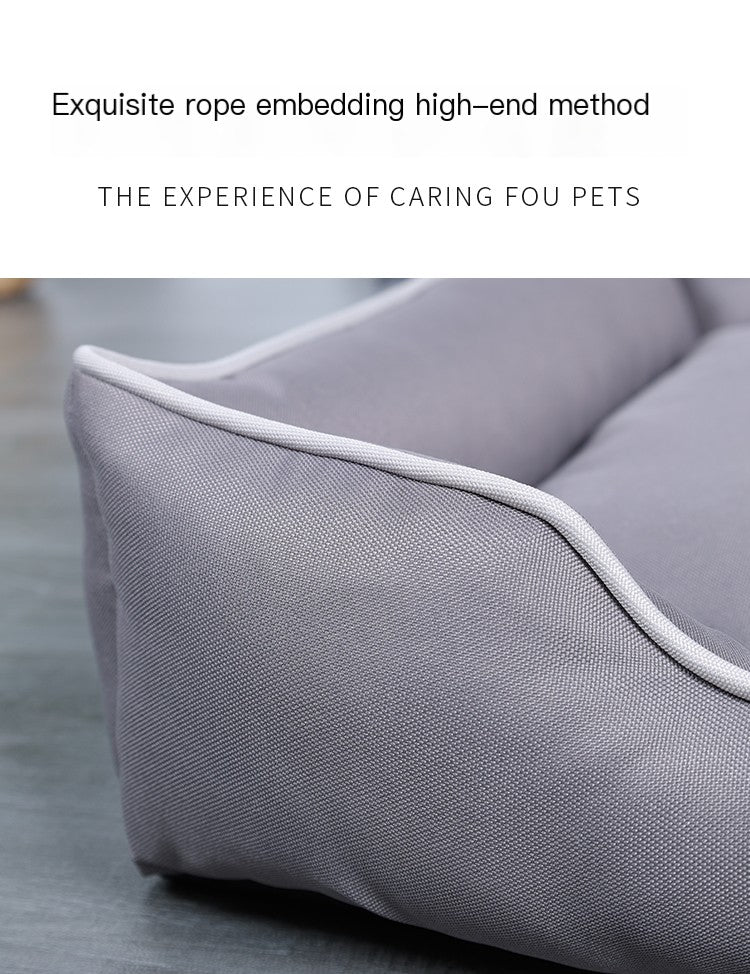 All-Season Waterproof Anti-Bite Dog Bed – Oxford Cloth Pet Mat with Non-Slip Base