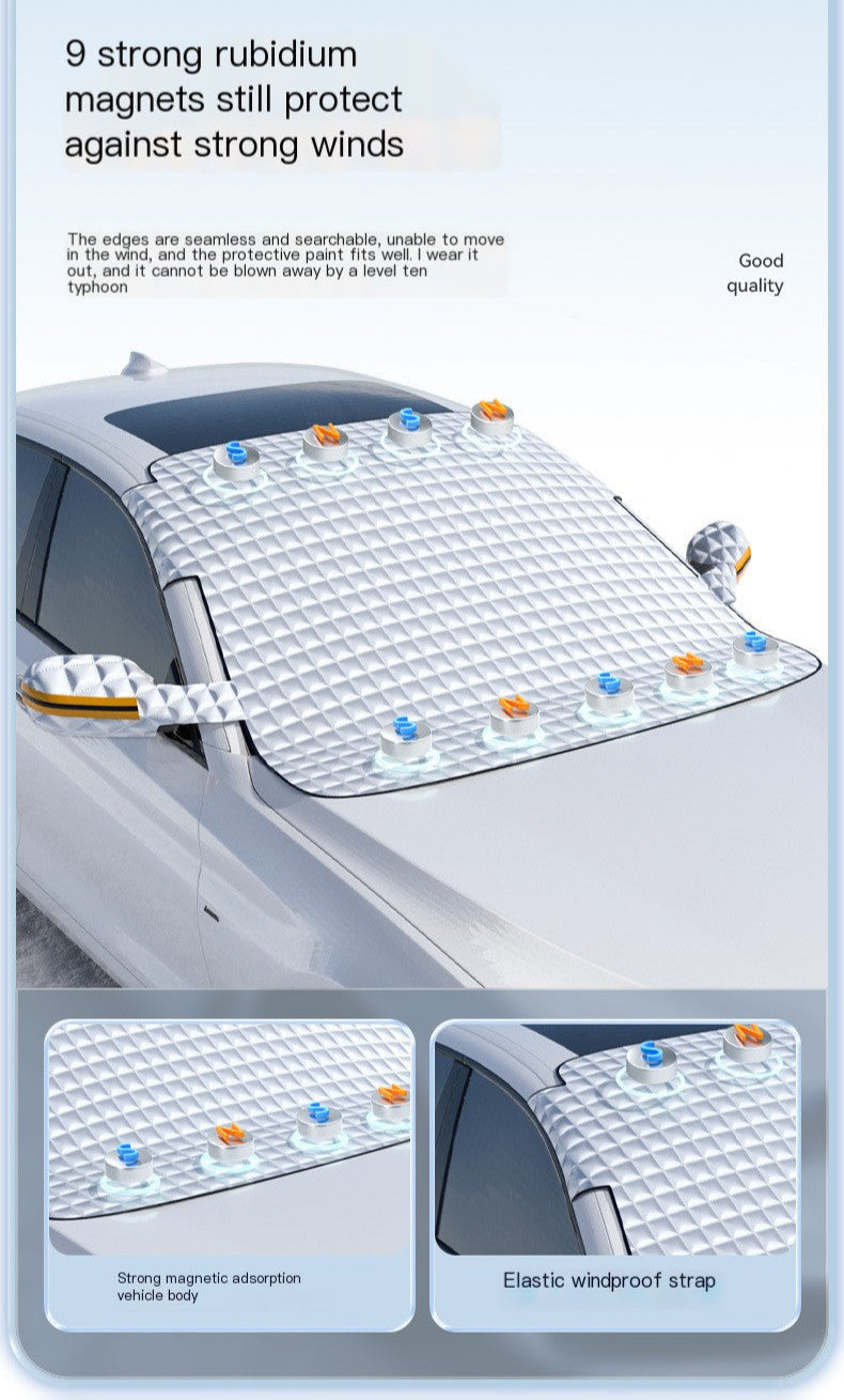 Winter Car Windshield Snow Shield – Magnetic Frost Guard with 3-Layer Protection (Universal Fit for Cars & SUVs)