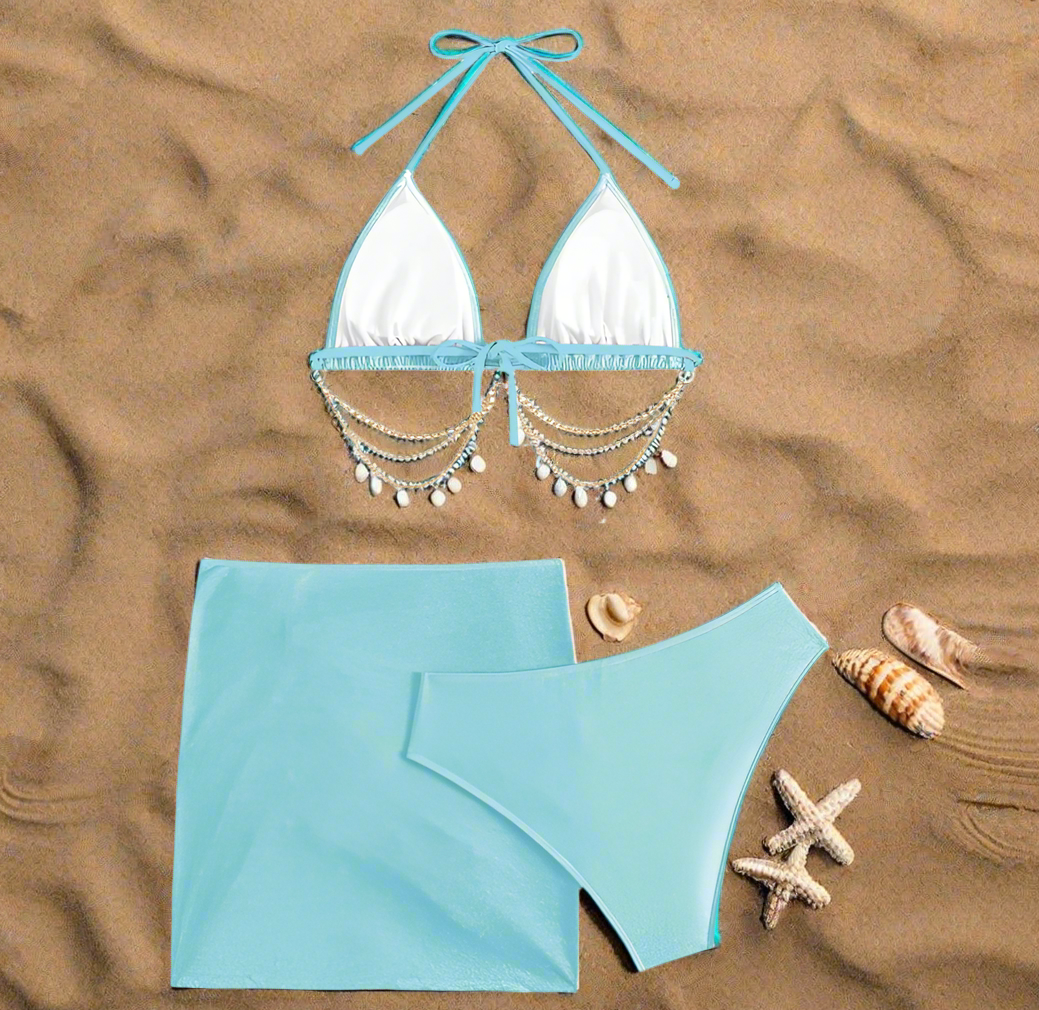 Chic & Trendy Swimwear 3-Piece Set – Stylish Comfort for Every Summer Occasion