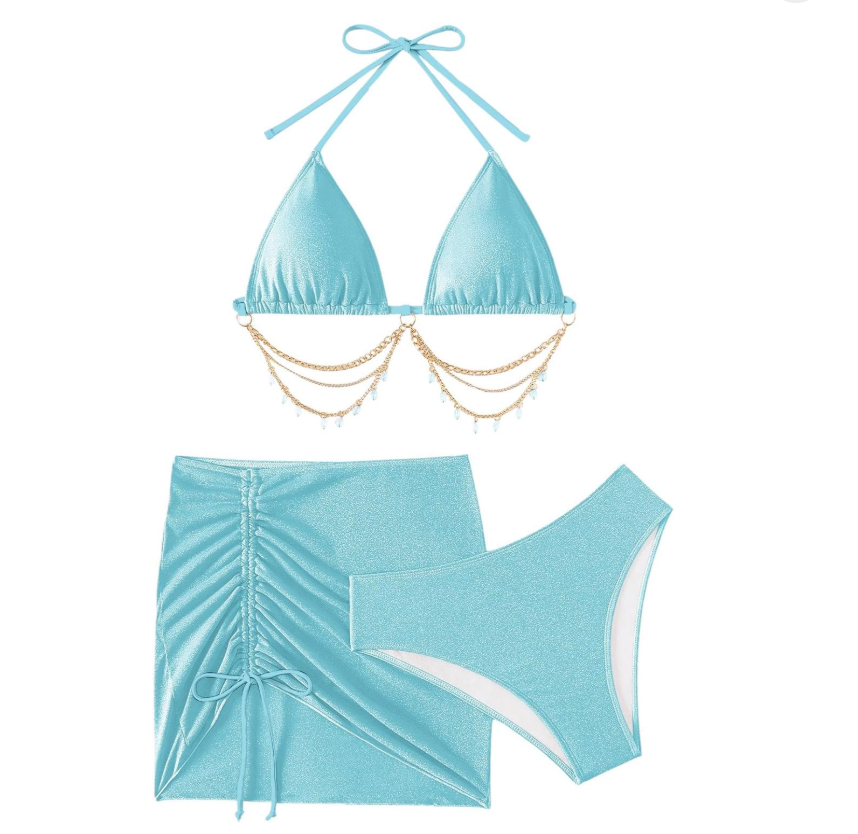 Chic & Trendy Swimwear 3-Piece Set – Stylish Comfort for Every Summer Occasion