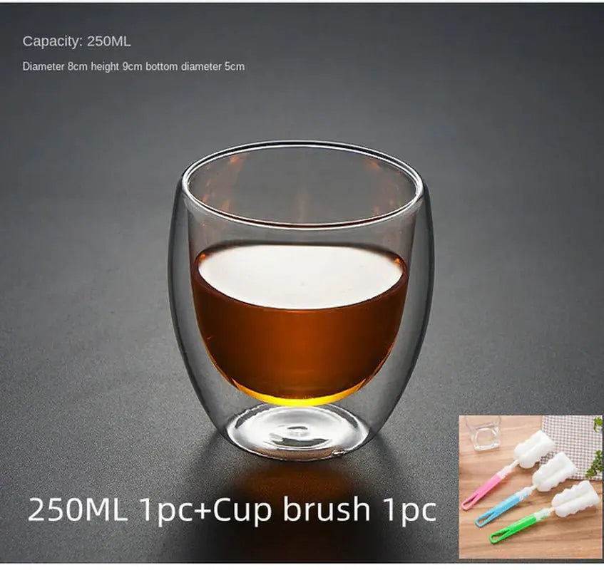Heart-Shaped Double Wall Tea Coffee Mug