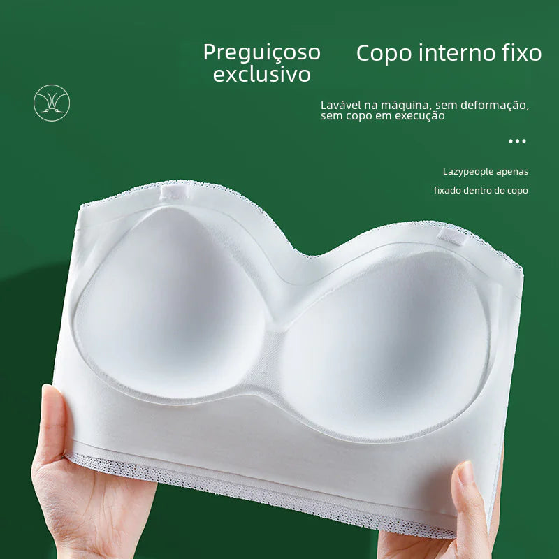 Strapless Bandeau Bra – Wire-Free Support, Anti-Slip Fit, and Natural Lift (Sizes M–6XL)