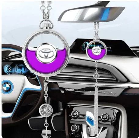 Car Perfume Hanging Pendant – Luxury Alloy Fragrance Charm for High-End Vehicles