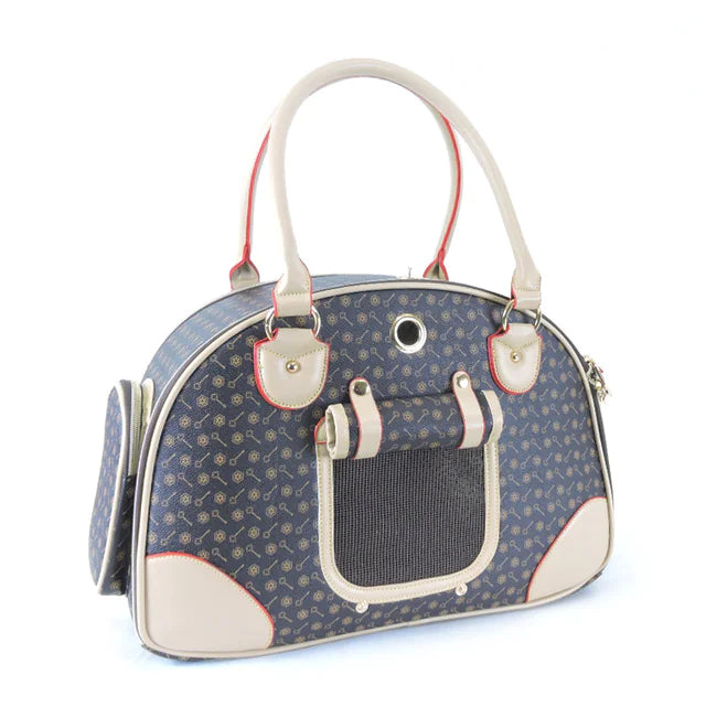 Deluxe PU Leather Pet Carrier – Stylish Travel Bag in 2 Sizes for Small Dogs & Cats