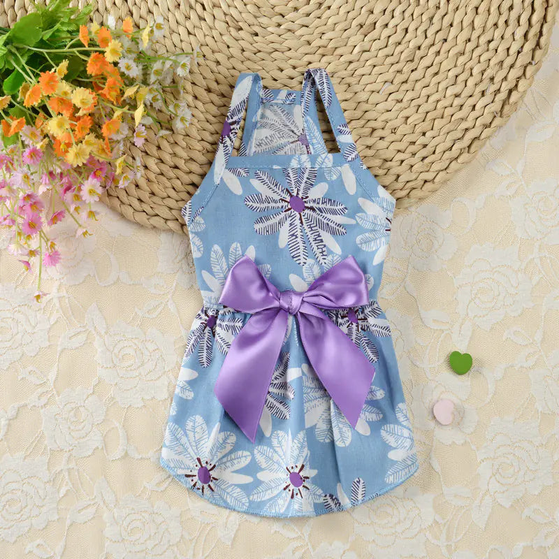 Princess Dress for Dogs – Elegant Summer Style in Vibrant Colors (XS to XL)
