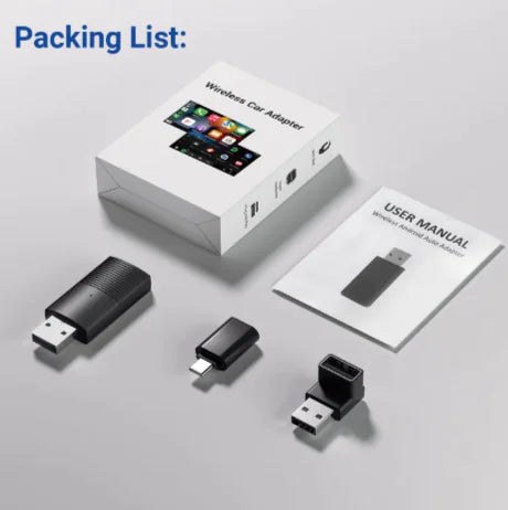 Car Wired to Wireless CarPlay for Iphone & Android – Seamless Plug-and-Play Connectivity