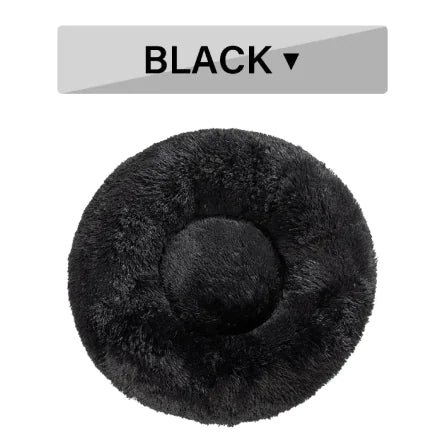 Fluffy Donut Pet Bed – Plush, Calming Comfort for Dogs and Cats
