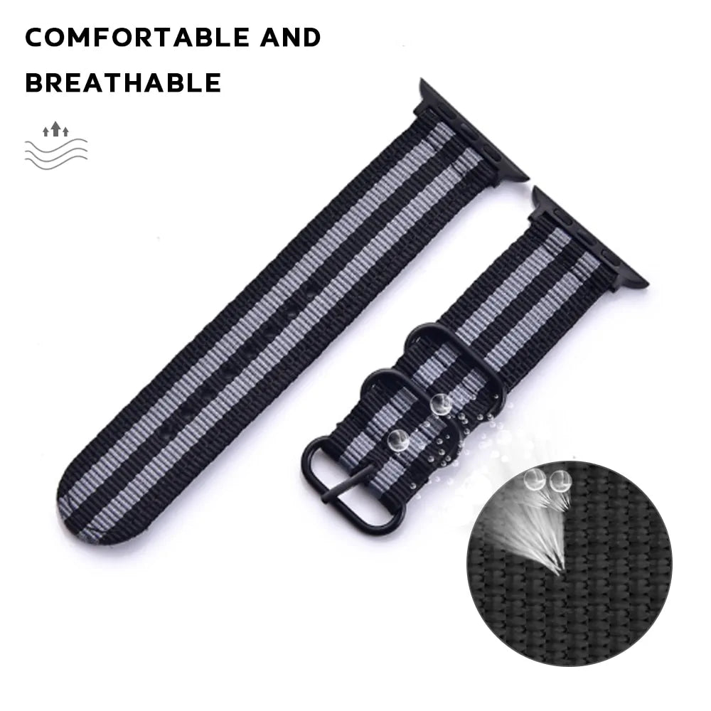 Enhance Your Apple Watch with Our Premium Nylon and Leather Watchband