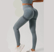Women’s Sports Fitness Buttocks Lifting Yoga Set (High-Waisted Leggings & Supportive Bra)