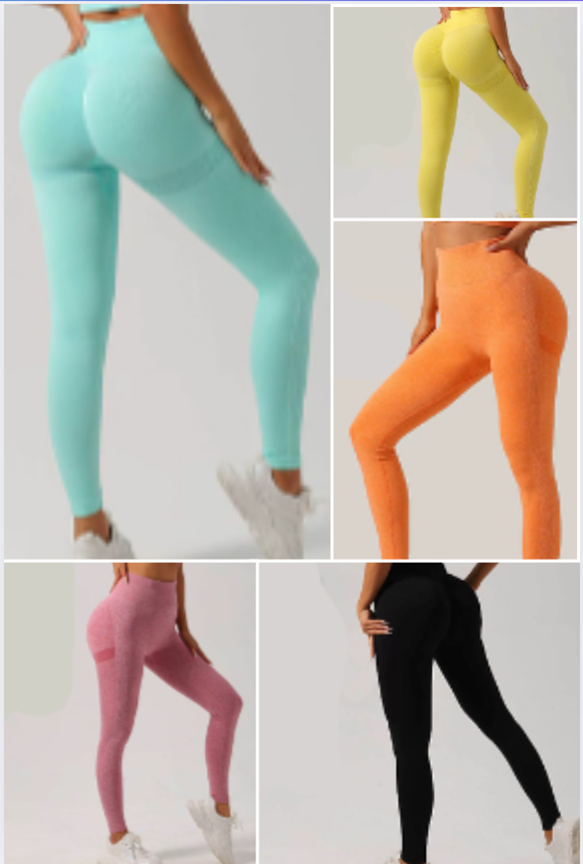 Women’s Sports Fitness Buttocks Lifting Yoga Set (High-Waisted Leggings & Supportive Bra)