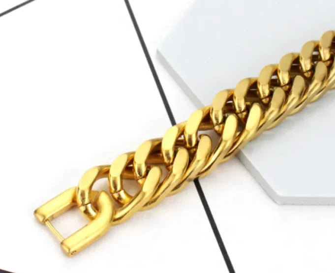 Double Buckle Steel Bracelet