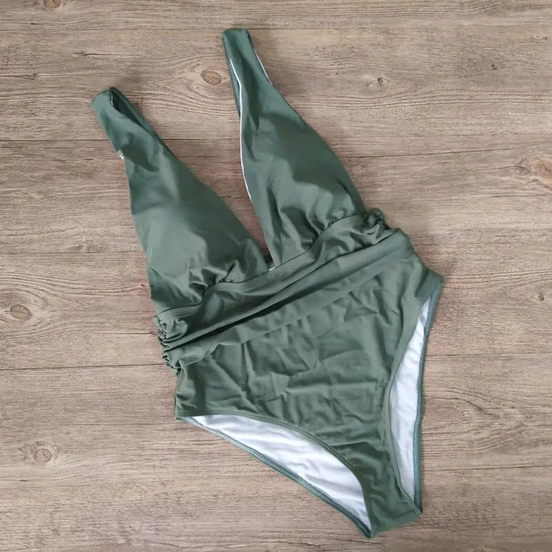 Plus Size Sexy Women's One-Piece Swimsuit (Solid Color)