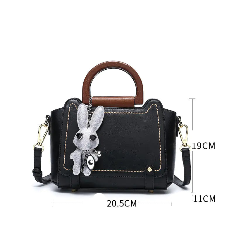 Cute Decorative Handbag – Versatile Shoulder, Crossbody & Handheld Purse with Elegant Gold Hardware