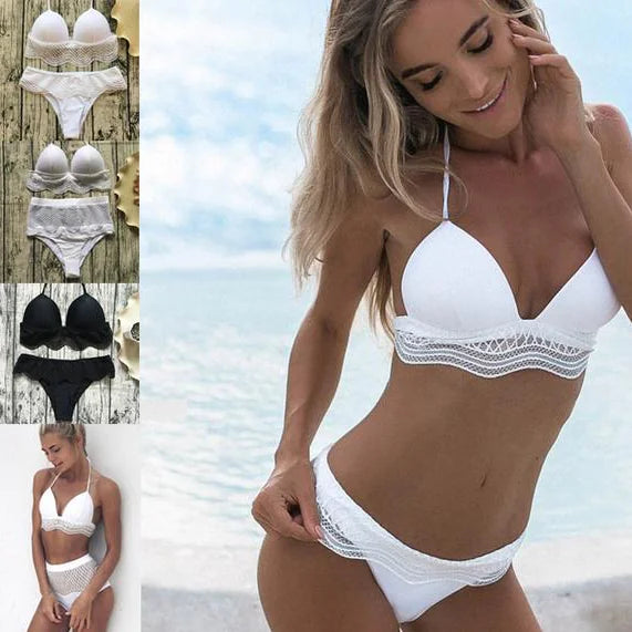 Lace Swimwear Collection – Elegant Beachwear in High & Low Waist Styles (Sizes S–XL)