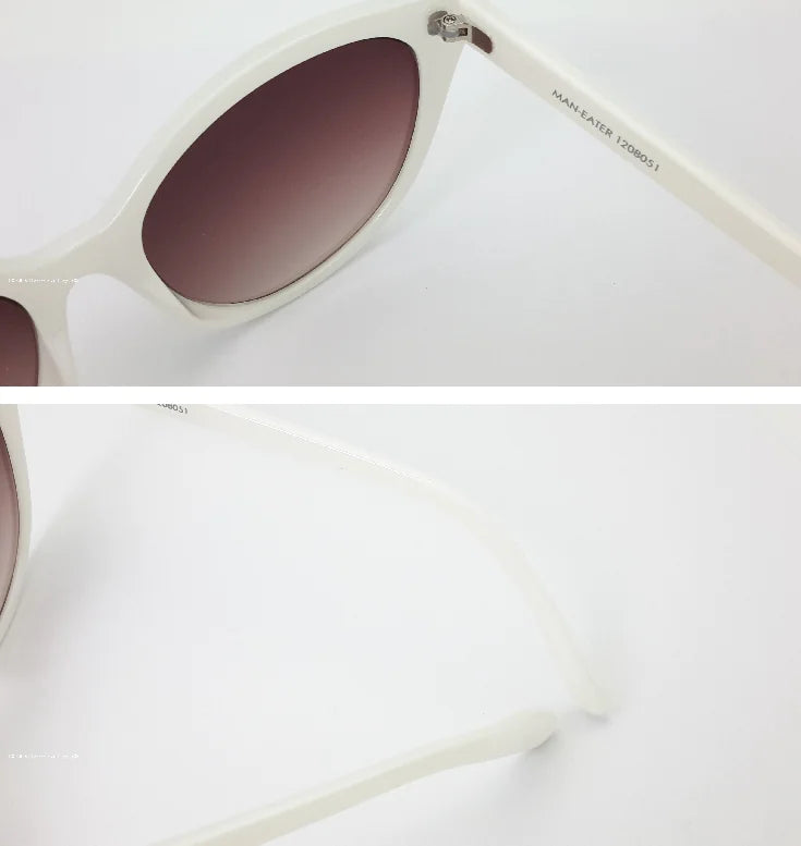 Cat Ear Butterfly Sunglasses – Playful Style with UV Protection (Available in White & Brown)