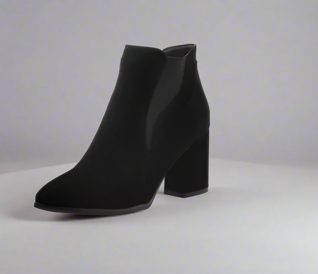 Chic and Versatile Korean Faux Suede Ankle Boots