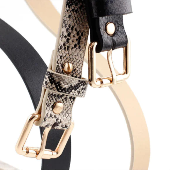 Liz Belt – Soft Touch Vegan Leather with Adjustable Buckle (40.5" Length, Classic Colors: Tan, Black, Beige, Brown)