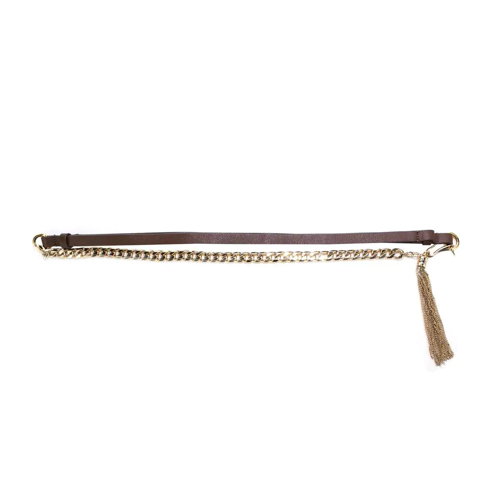 Chained Belt - Caramel/Gold Leather