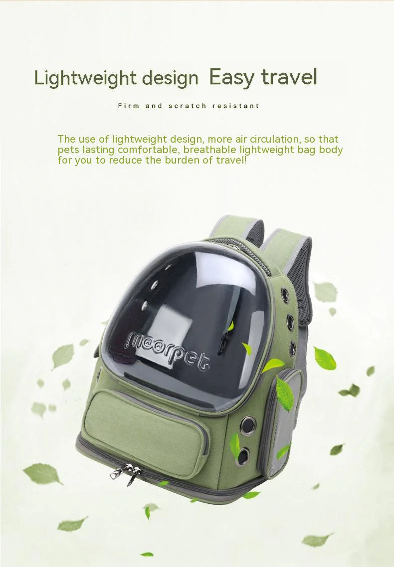 Transparent Pet Carrier Bag – Stylish, Breathable Travel Backpack for Cats and Small Pets