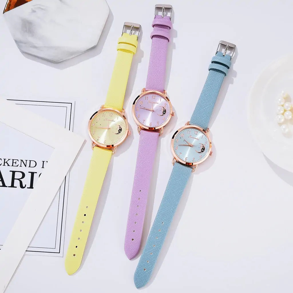 Unveil Timeless Elegance with the Moon Bracelet & Watch Set