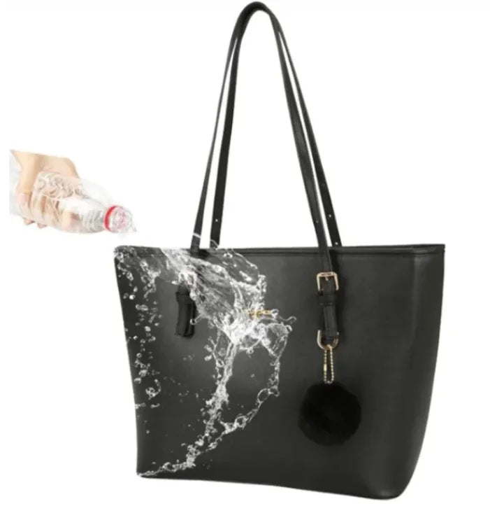 Casual Water-Resistant Bucket Handbag with Fluffy Charm – Everyday Elegance with a Playful Twist