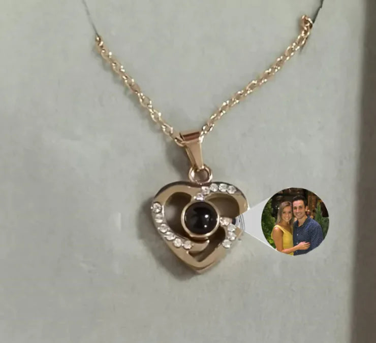 Heart Pendant Photo Necklace