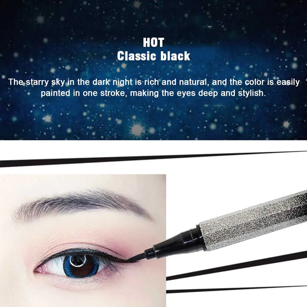 Starry Sky Waterproof Eyeliner – Precision Felt Tip with Long-Lasting, Smudge-Proof Formula (13.6cm / 5.35in)