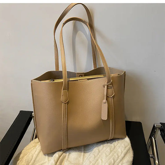 Ladies Handbag Shoulder Bag – Elegant Square Tote in Four Classic Shades