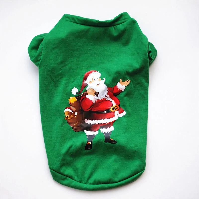 Puppy Dog Holiday Costume – Festive Red Vest with White Fur Trim for Small to Medium Dogs