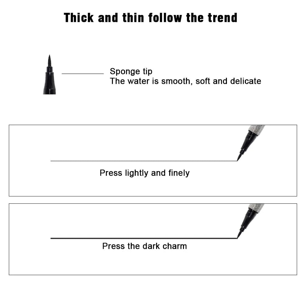 Starry Sky Waterproof Eyeliner – Precision Felt Tip with Long-Lasting, Smudge-Proof Formula (13.6cm / 5.35in)