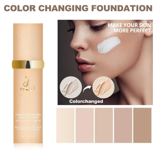Color-Changing Moisturizing Concealer Foundation – Adaptive Shade with Hydrating Coverage