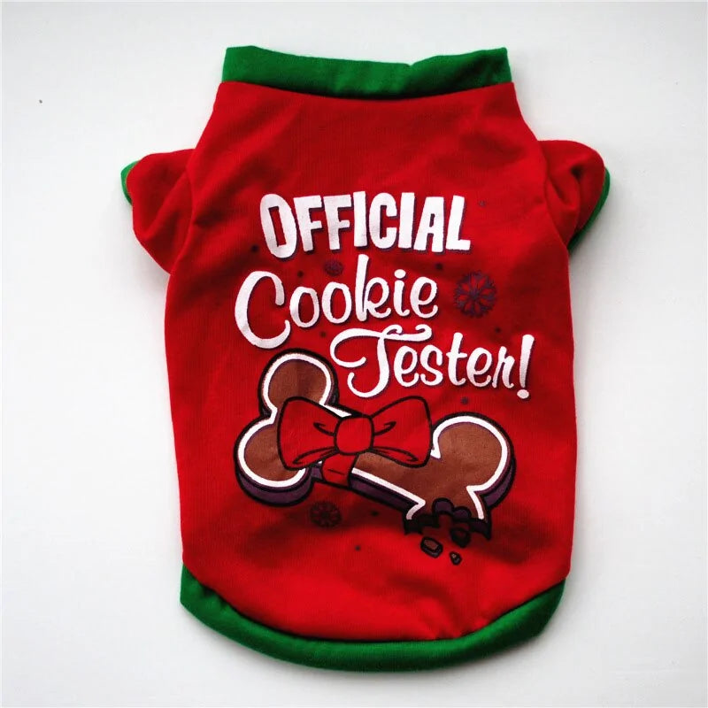 Puppy Dog Holiday Costume – Festive Red Vest with White Fur Trim for Small to Medium Dogs