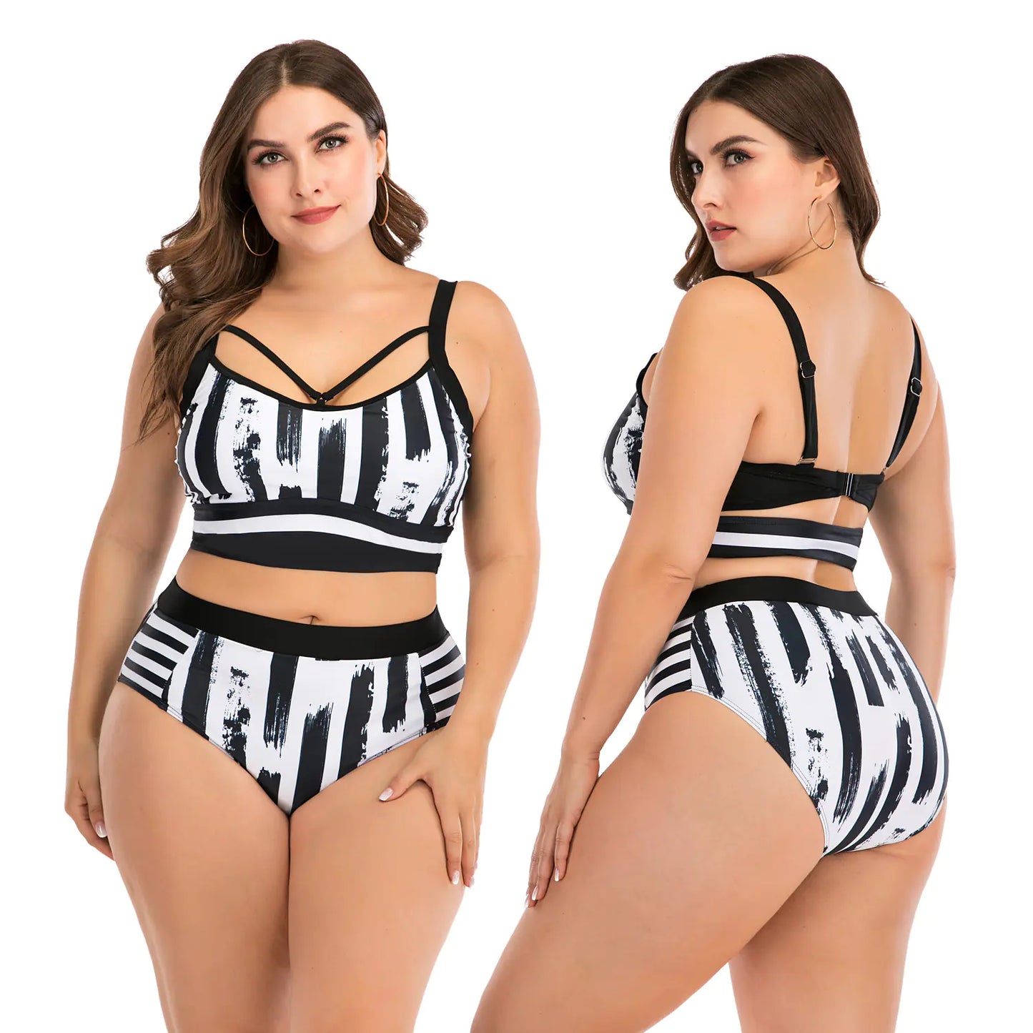 Sexy Plus-Size Bikini Swimsuit – Supportive, Stretchy, and Stunning (Sizes L–4XL)