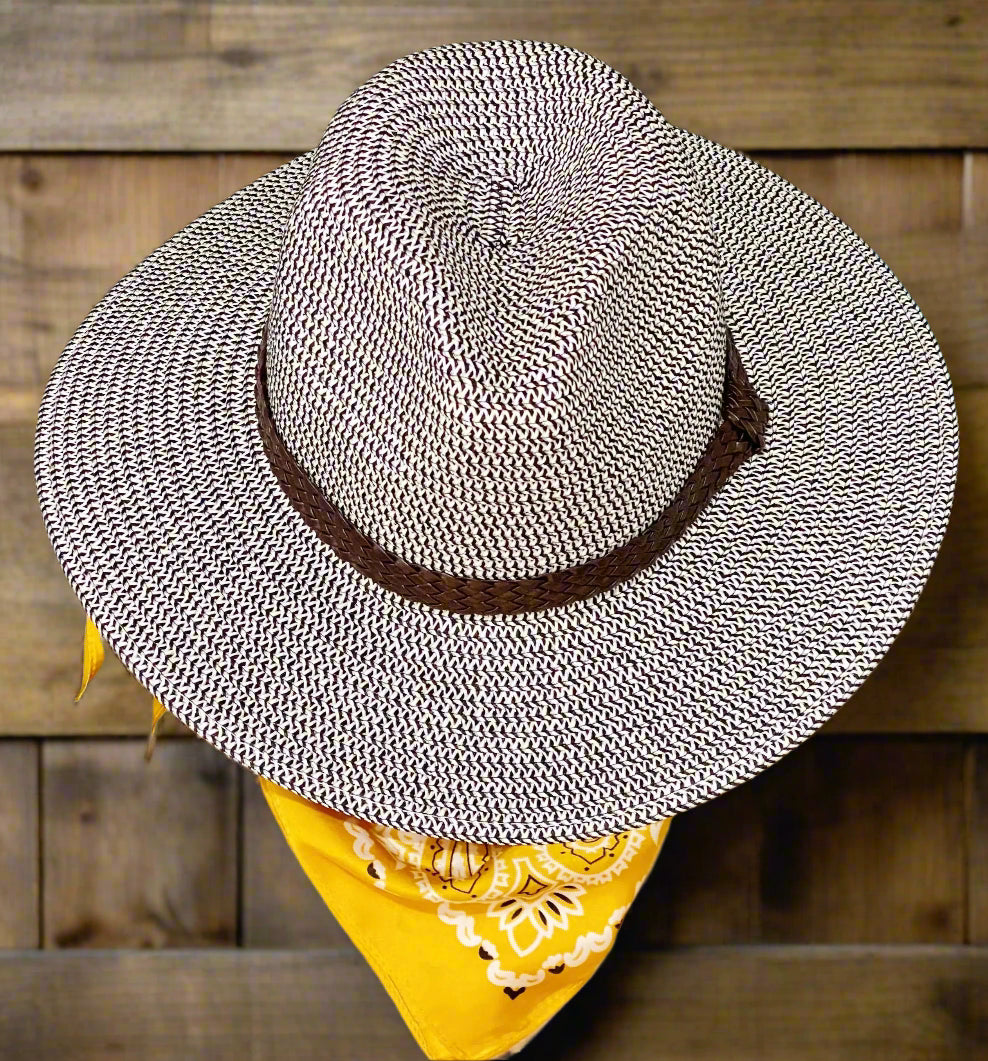Braided Panama Fedora – Lightweight Summer Hat with Removable Faux Leather Band