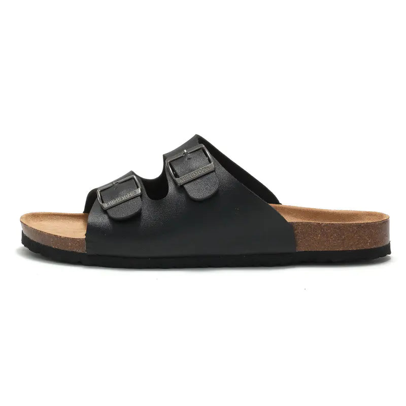 Cross-Border Couple Cork Slippers – Ergonomic Summer Comfort with Durable Buckle Design
