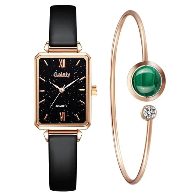 Square Quartz Watch – Minimalist Geometric Design with Precision Quartz Movement (34mm Stainless Steel Case, Scratch-Resistant, Unisex Style)