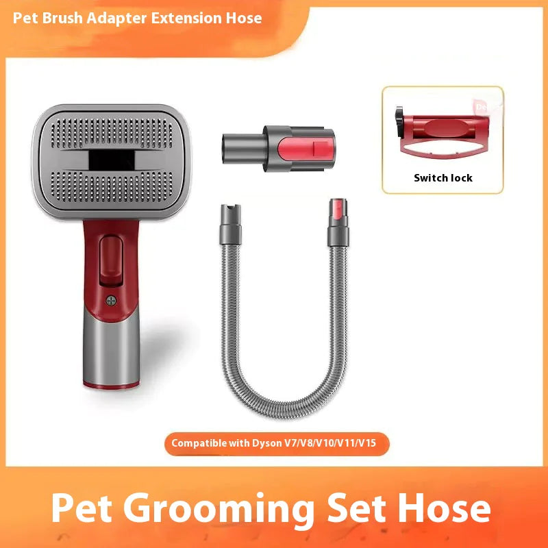 Pet Grooming Tool Kit – Compatible with Dyson V7/V8/V10/V11/V15 (Detangling Comb, Shaver Kit, Hose Extension & Accessories)