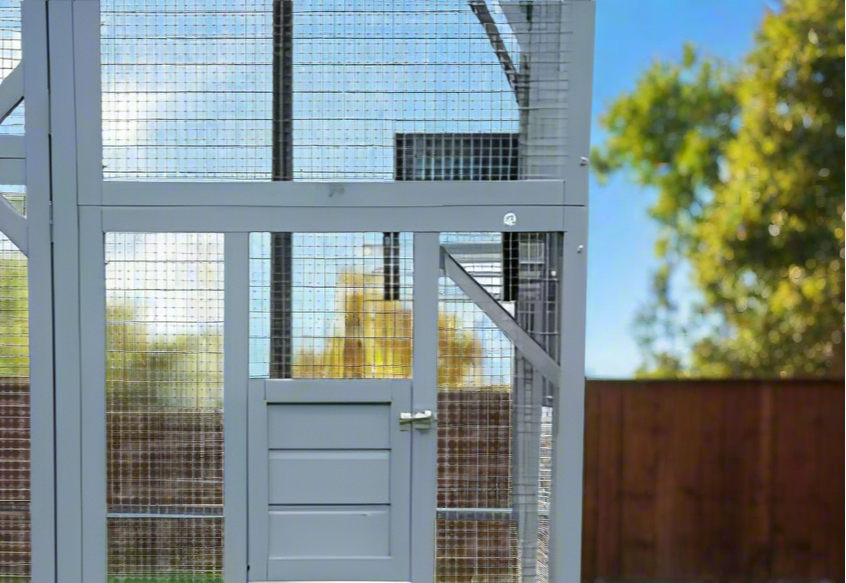 Outdoor Cat House & Playpen – 110" Large Combo Kit