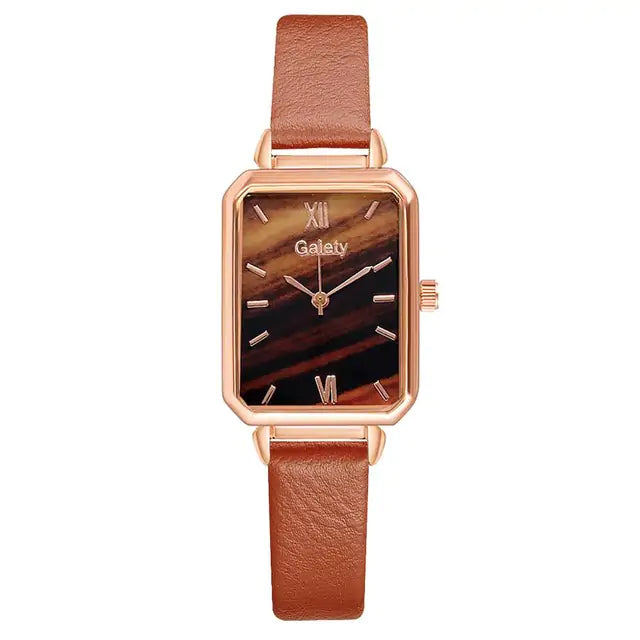 Square Quartz Watch – Minimalist Geometric Design with Precision Quartz Movement (34mm Stainless Steel Case, Scratch-Resistant, Unisex Style)