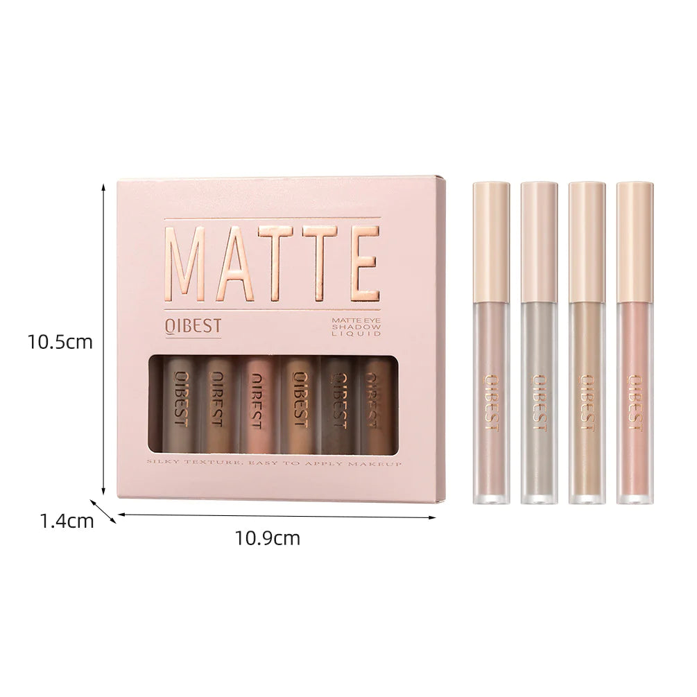 Matte Liquid Eyeshadow Set – 8 Shades, Dual-Use for Eyes & Cheeks, Long-Lasting Matte Finish
