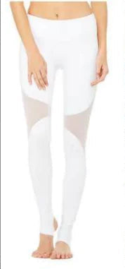 Mesh Patchwork Yoga Pants – High-Waisted, Breathable Net Yarn Splicing, Studio-to-Street Activewear (Black, Gray, White, size S–L)