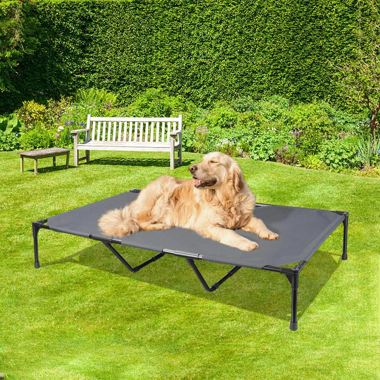 Elevated Outdoor Dog Bed – All-Season Support and Comfort for Big Dogs