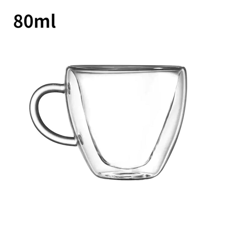 Heart-Shaped Double Wall Tea Coffee Mug