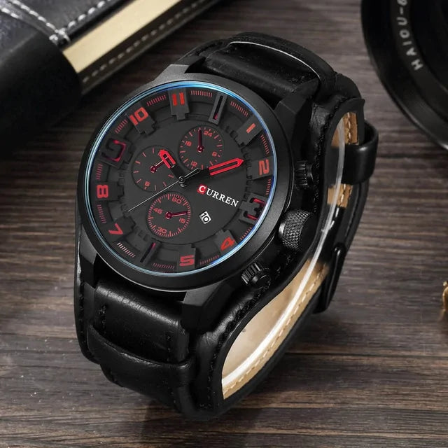 Curren Men's Leather Wristwatch